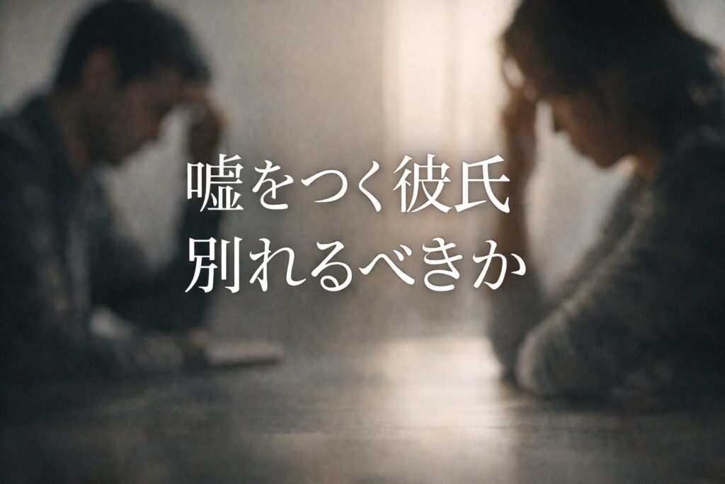 嘘をつく彼氏とは別れるべき？迷ったときの判断ポイント