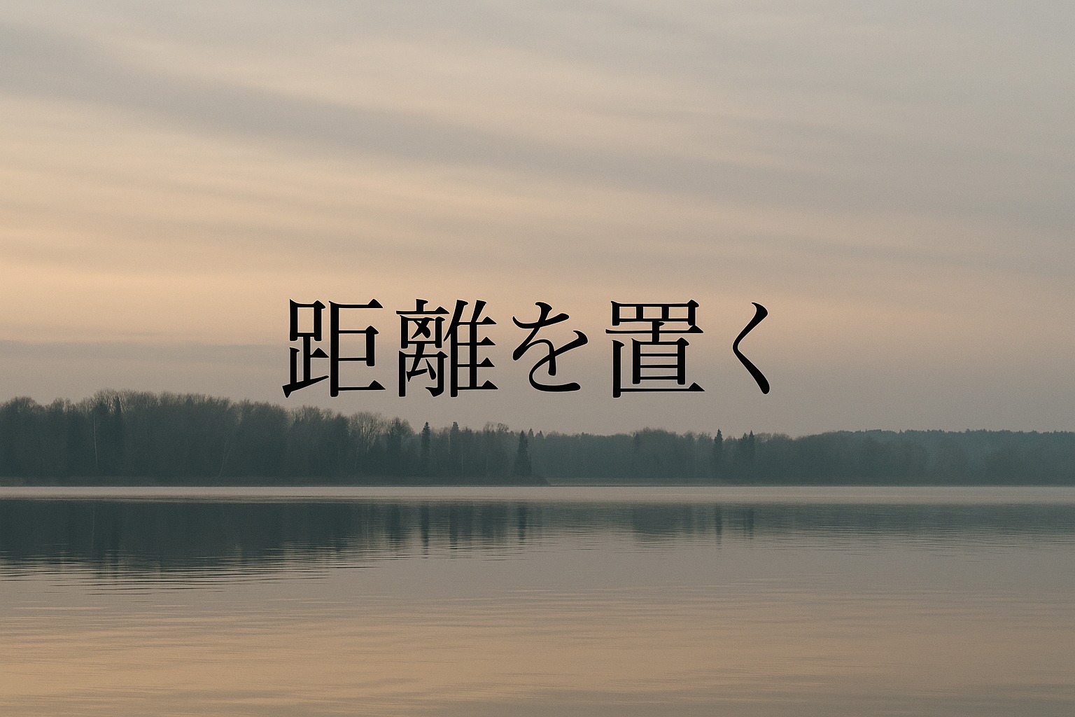 距離を置くという選択は、逃げではない